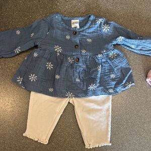 Carter's Blue and Cream Winter Matching Set